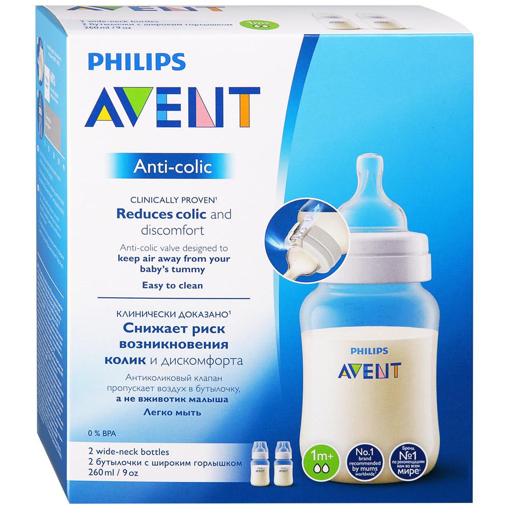 AVENT Anti-colic Бутылочка с силиконовой соской 260мл №2 - АПТЕКА Народная